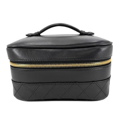 CHANEL シャネル ポーチ 化粧ポーチ メイクポーチ ビコローレ バニティバッグ A01618 レザー ブラック 黒 ゴールド金具 レディース【中古品】