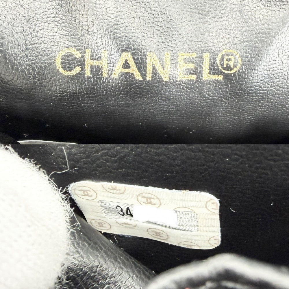 CHANEL シャネル ポーチ 化粧ポーチ メイクポーチ ビコローレ バニティバッグ A01618 レザー ブラック 黒 ゴールド金具 レディース【中古品】
