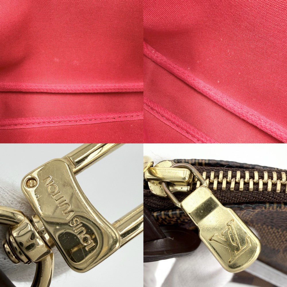 LOUIS VUITTON ルイヴィトン ハンドバッグ ダミエ ポシェットアクセソワール アクセサリーポーチ かばん 鞄 N51985 ブラウン 茶 ゴールド金具 レディース【中古品】