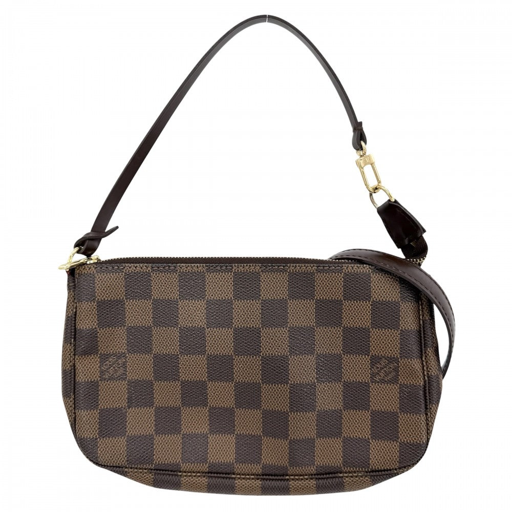 LOUIS VUITTON ルイヴィトン ハンドバッグ ダミエ ポシェットアクセソワール アクセサリーポーチ かばん 鞄 N51985 ブラウン 茶 ゴールド金具 レディース【中古品】