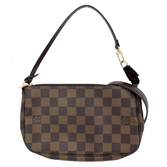LOUIS VUITTON ルイヴィトン ハンドバッグ ダミエ ポシェットアクセソワール アクセサリーポーチ かばん 鞄 N51985 ブラウン 茶 ゴールド金具 レディース【中古品】