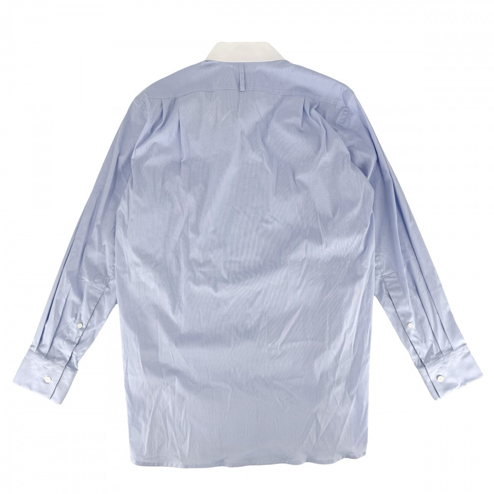 LOEWE ロエベ 長袖シャツ ストライプ アシンメトリー トップス 服 XS Q825337X05 ブルー 青 ホワイト 白 春 夏 秋 コットン ポリアミド ポリウレタン レディース【中古品】