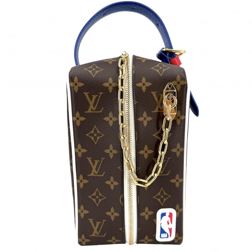 LOUIS VUITTON ルイヴィトン ハンドバッグ モノグラム NBAクロークルーム ドロップキット コラボ M45588 ブラウン 茶 ゴールド金具 メンズ【中古品】