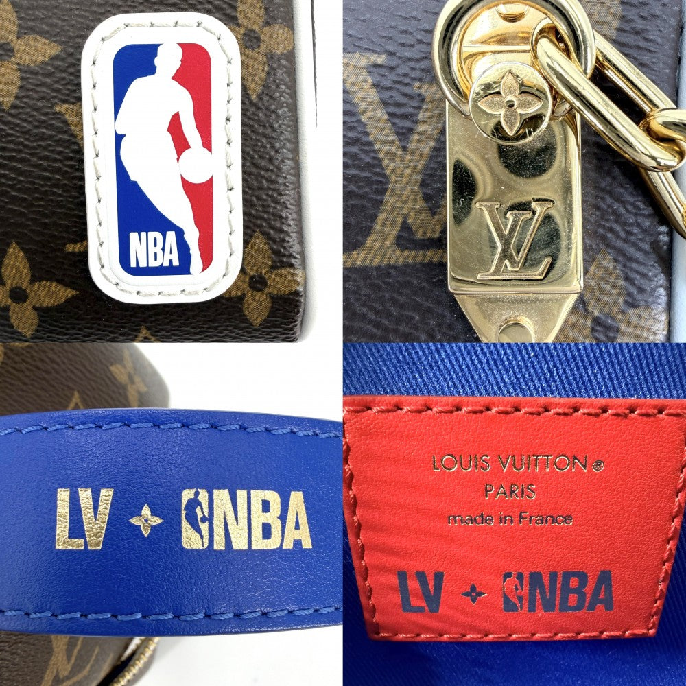 LOUIS VUITTON ルイヴィトン ハンドバッグ モノグラム NBAクロークルーム ドロップキット コラボ M45588 ブラウン 茶 ゴールド金具 メンズ【中古品】