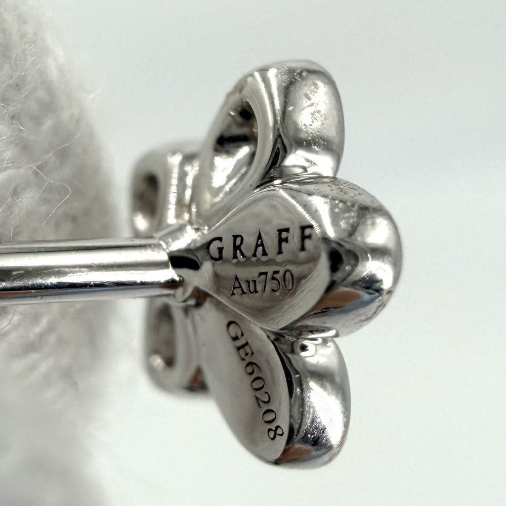 GRAFF グラフ ピアス ワイルドフラワー プティ スタッドピアス ジュエリー アクセサリー Au750 18金WG パヴェ ダイヤ K18ホワイトゴールド ダイヤモンド レディース 約2.1g【中古品】