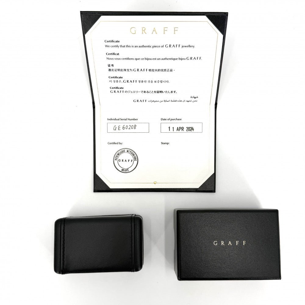 GRAFF グラフ ピアス ワイルドフラワー プティ スタッドピアス ジュエリー アクセサリー Au750 18金WG パヴェ ダイヤ K18ホワイトゴールド ダイヤモンド レディース 約2.1g【中古品】
