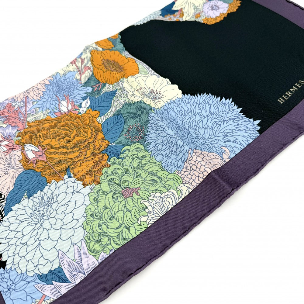HERMES エルメス スカーフ カレ45 Robe Legere ローブ・レジェール ファッションアイテム プチカレ シルク パープル 紫
 マルチカラー レディース【中古品】