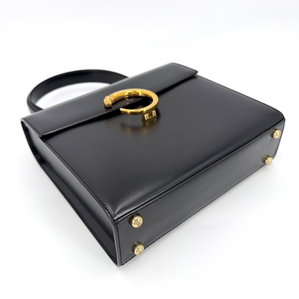 CARTIER カルティエ 2WAY パンテール パンサー ハンドバッグ ショルダーバッグ 豹 レザー ブラック 黒 ゴールド金具 レディース【中古品】