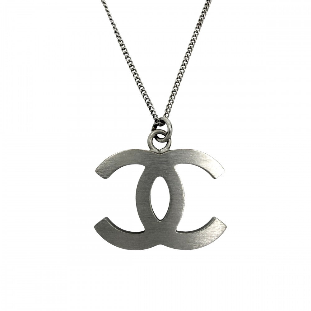 CHANEL シャネル ネックレス ココマーク アクセサリー ラインストーン B13C シルバー レディース 約5.2g 2013年【中古品】