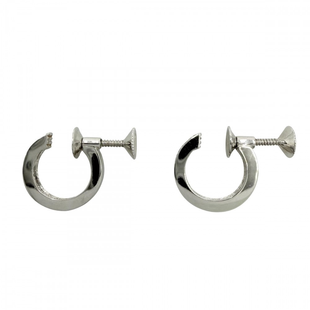 MIKIMOTO ミキモト イヤリング ジュエリー アクセサリー 18金WG Au750 K18ホワイトゴールド ダイヤモンド レディース 約3.7g【中古品】