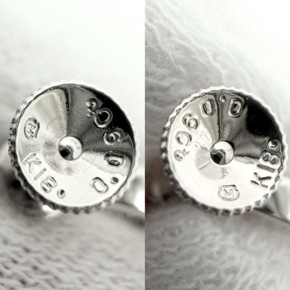 MIKIMOTO ミキモト イヤリング ジュエリー アクセサリー 18金WG Au750 K18ホワイトゴールド ダイヤモンド レディース 約3.7g【中古品】