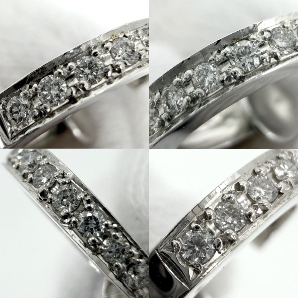 MIKIMOTO ミキモト イヤリング ジュエリー アクセサリー 18金WG Au750 K18ホワイトゴールド ダイヤモンド レディース 約3.7g【中古品】