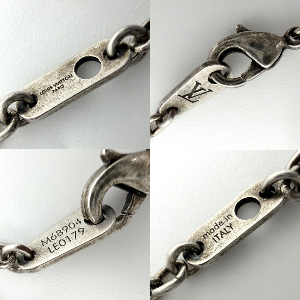 LOUIS VUITTON ルイヴィトン ネックレス LVイニシャル ターコイズ ロングネックレス アクセサリー ペンダント M68904 ブルー 青 メンズ 約19.5g【中古品】