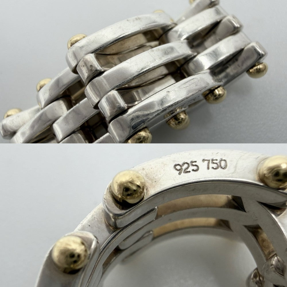 TIFFANY&Co. ティファニー 指輪 ゲート リング ジュエリー アクセサリー Au750 18金YG K18イエローゴールド シルバー925 約12.5号 レディース 約11.8g【中古品】