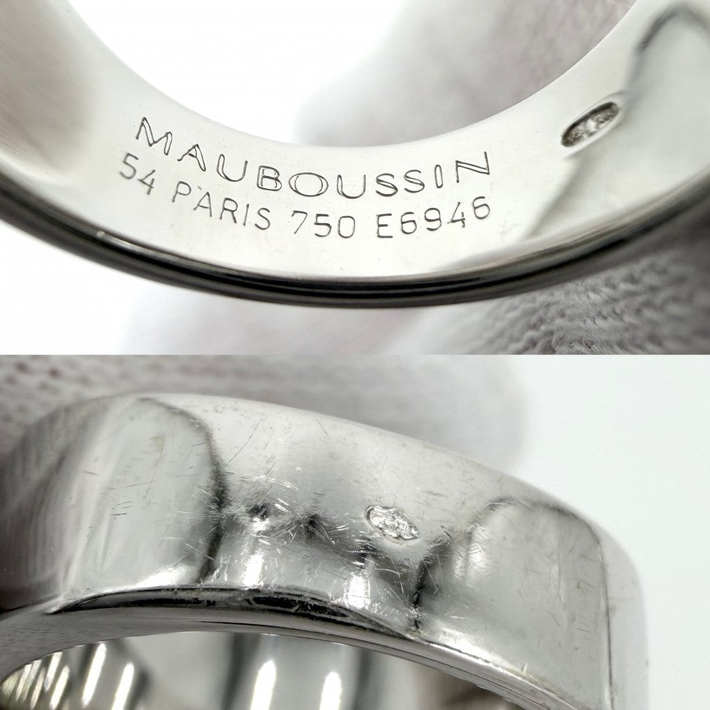 MAUBOUSSIN モーブッサン 指輪 リング ジュエリー アクセサリー Au750 18金WG K18ホワイトゴールド アメジスト 約13号 レディース 約20.2g【中古品】