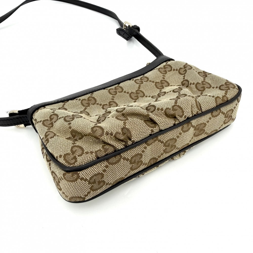 GUCCI グッチ ショルダーバッグ ミニバッグ 256899 GGスプリームキャンバス ベージュ ブラウン 茶 ゴールド金具 レディース【中古品】