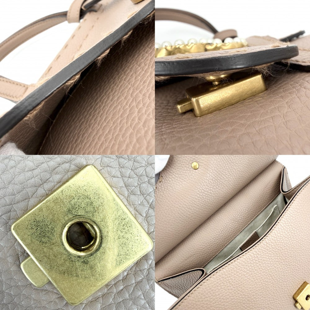 GUCCI グッチ 2WAY GGマーモント ハンドバッグ ショルダーバッグ 442622 レザー ピンクベージュ ゴールド金具 レディース【中古品】