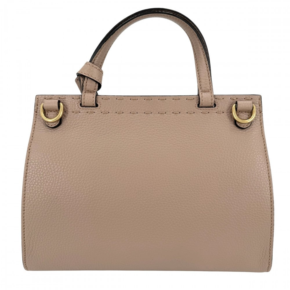 GUCCI グッチ 2WAY GGマーモント ハンドバッグ ショルダーバッグ 442622 レザー ピンクベージュ ゴールド金具 レディース【中古品】