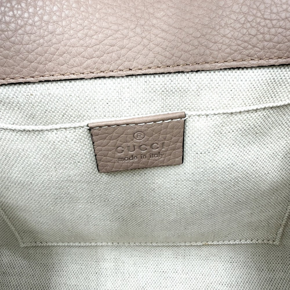 GUCCI グッチ 2WAY GGマーモント ハンドバッグ ショルダーバッグ 442622 レザー ピンクベージュ ゴールド金具 レディース【中古品】