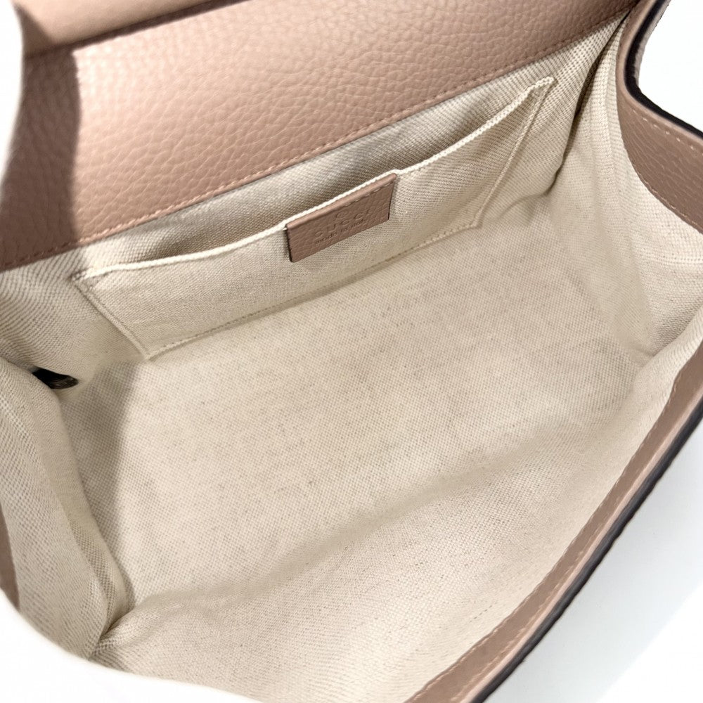 GUCCI グッチ 2WAY GGマーモント ハンドバッグ ショルダーバッグ 442622 レザー ピンクベージュ ゴールド金具 レディース【中古品】