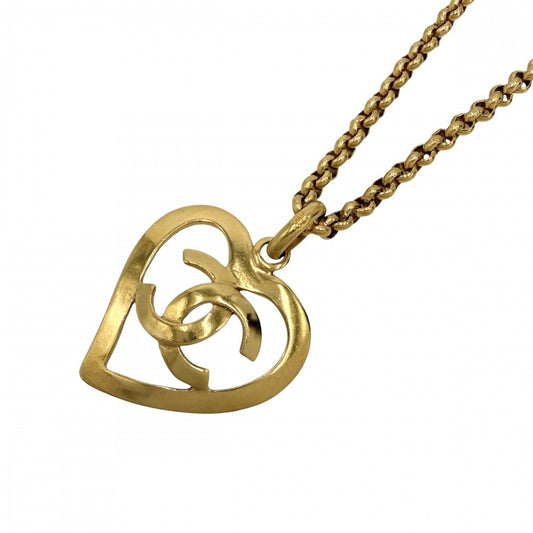 CHANEL シャネル ネックレス ココマーク ハート アクセサリー ヴィンテージ　 チェーン GP ゴールド レディース 約50.0g 1995年【中古品】
