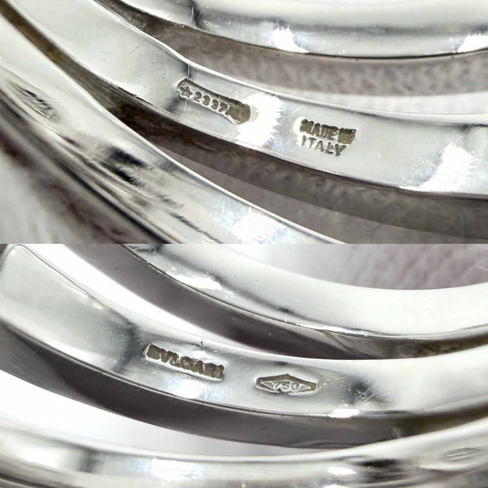 BVLGARI ブルガリ 指輪 リング ルチア ジュエリー アクセサリー Au750 18金WG K18ホワイトゴールド ダイヤモンド 約14.5号 レディース 約13.1g【中古品】