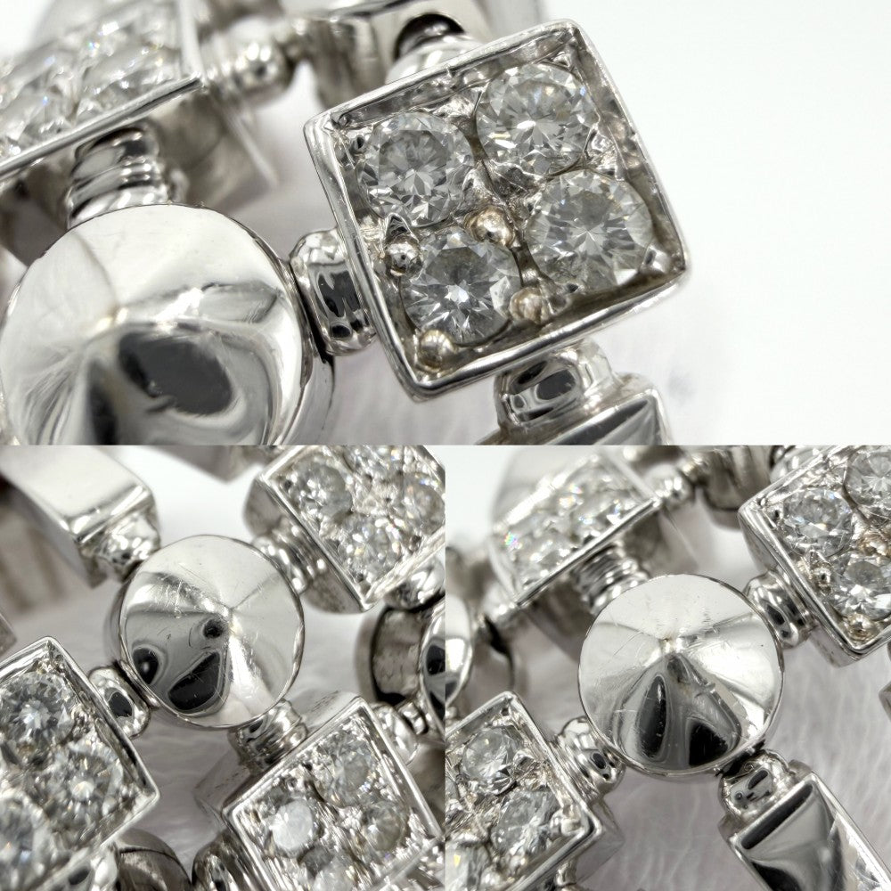 BVLGARI ブルガリ 指輪 リング ルチア ジュエリー アクセサリー Au750 18金WG K18ホワイトゴールド ダイヤモンド 約14.5号 レディース 約13.1g【中古品】