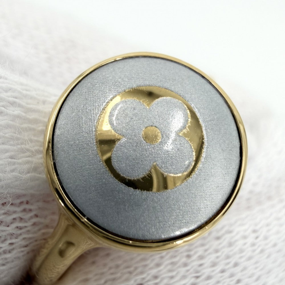 LOUIS VUITTON ルイヴィトン 指輪 リング・LVパーリー・コンフェッティ アクセサリー Mサイズ 約12号 MA001M グレー ゴールド レディース 約4.5g【中古品】