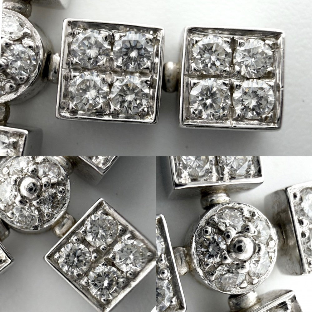 BVLGARI ブルガリ ネックレス ルチア ラテンクロス ペンダント アクセサリー Au750 18金WG K18ホワイトゴールド メンズ 約12.1g【中古品】