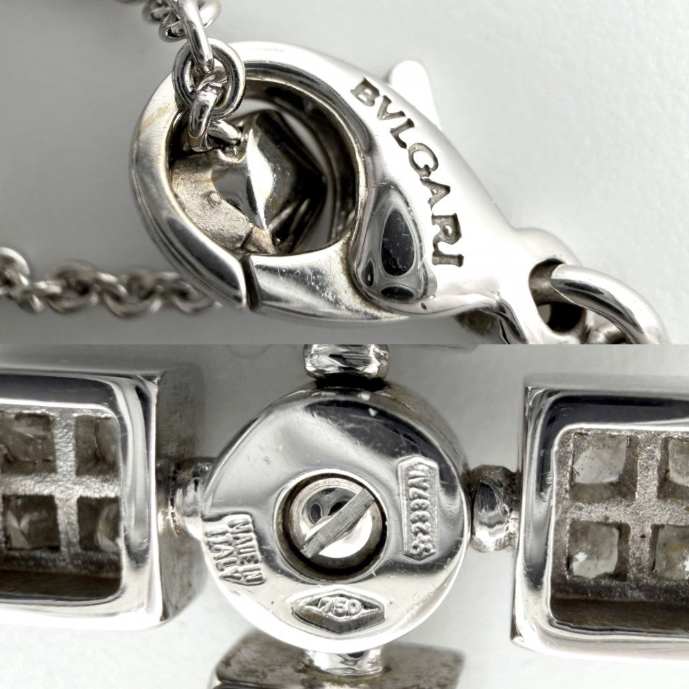 BVLGARI ブルガリ ネックレス ルチア ラテンクロス ペンダント アクセサリー Au750 18金WG K18ホワイトゴールド メンズ 約12.1g【中古品】