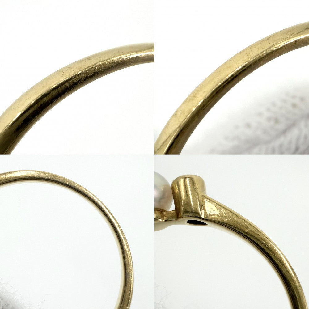 MIKIMOTO ミキモト 指輪 ジュエリー アクセサリー 18金YG Au750 真珠 K18イエローゴールド パール0.4mm～0.5mm 約10.5号 レディース 約2.1g【中古品】