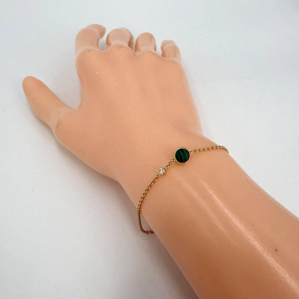 PIAGET ピアジェ ブレスレット ポセション ジュエリー アクセサリー Possession Au750 18金PG K18ピンクゴールド ダイヤモンド ゴールド グリーン 緑 レディース 約2.1g【中古品】