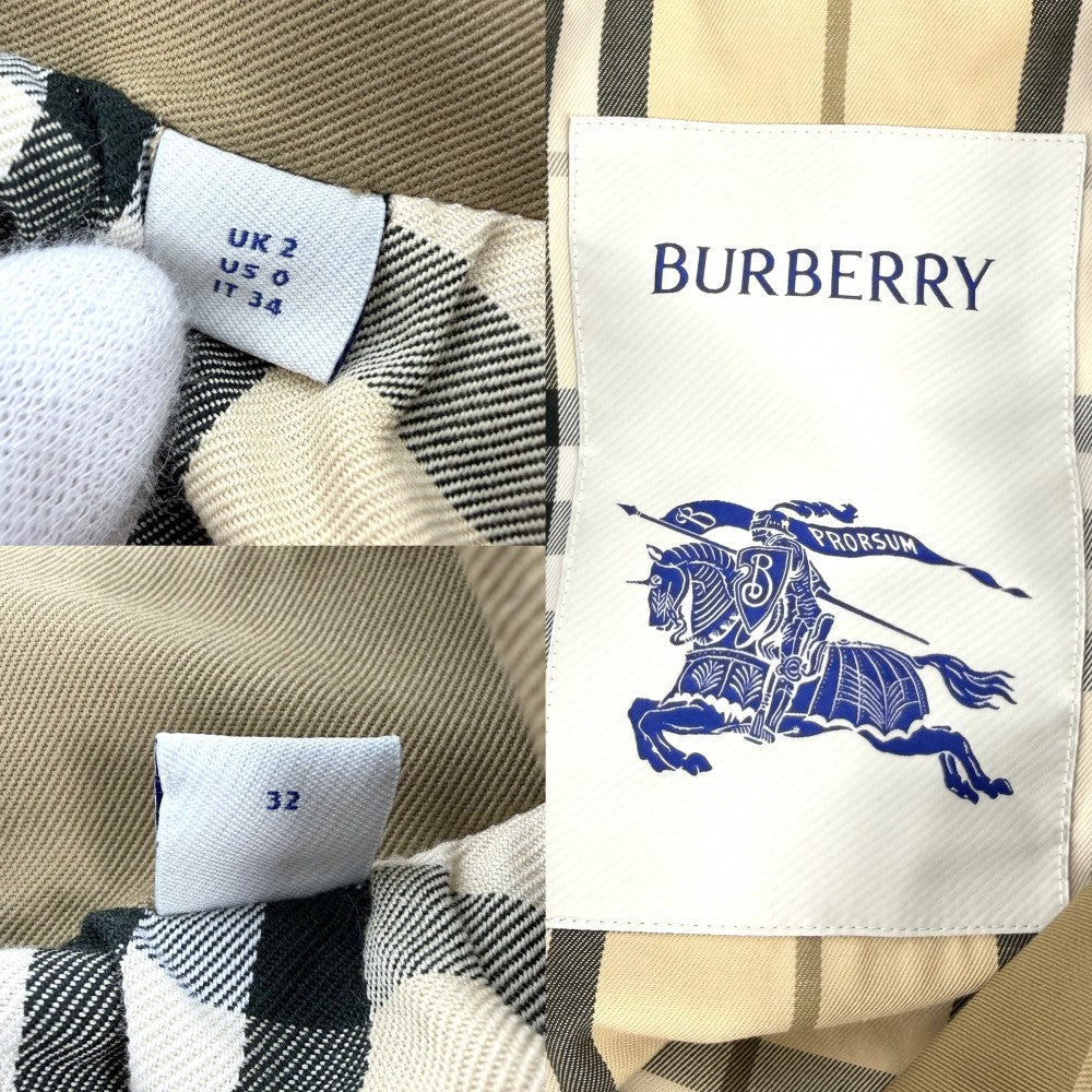 BURBERRY バーバリー トレンチコート ロングコート アウター アパレル 服 8097739 ベージュ 春 秋 ポリエステル コットン レディース【中古品】
