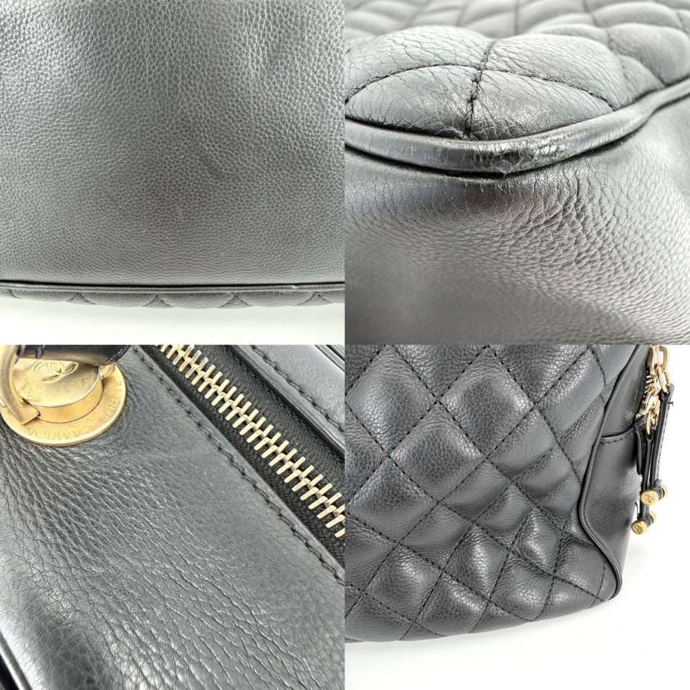 CHANEL シャネル 2WAY マトラッセ バニティバッグ チェーンショルダーバッグ ハンドバッグ レザー ブラック 黒 ゴールド金具 レディース【中古品】