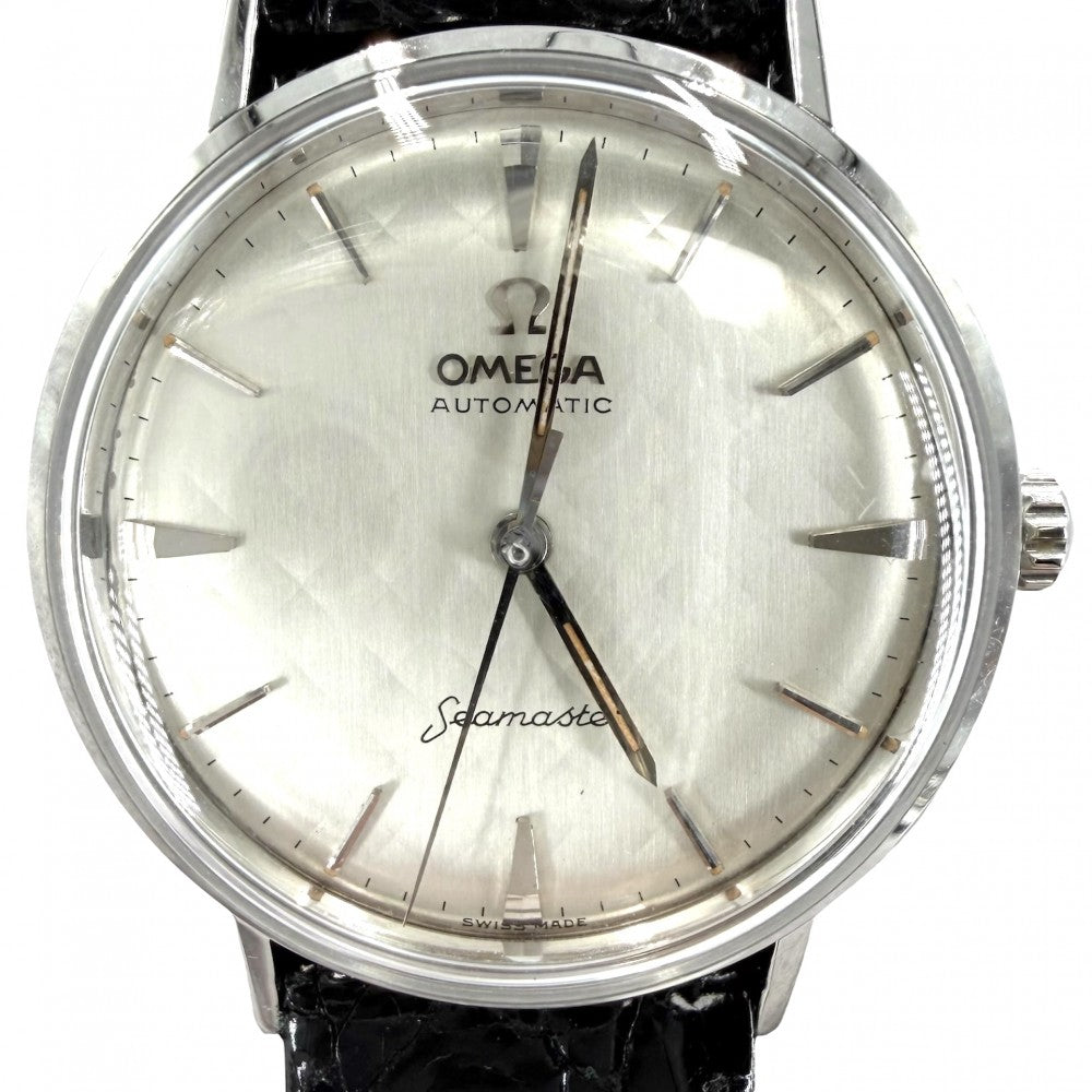 OMEGA オメガ 腕時計 シーマスター チェック cal.552 AT シャンパンゴールド文字盤 ノンデイト 14765-ASC 自動巻き ステンレススチール メンズ【中古品】