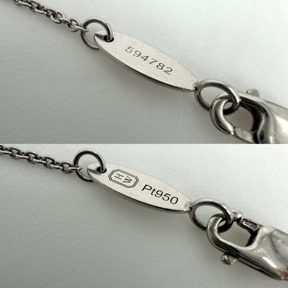 HARRY WINSTON ハリーウィンストン ネックレス ループ・ペンダント ミディアム ジュエリー アクセサリー Pt950プラチナ ダイヤモンド レディース 約4.5g【中古品】