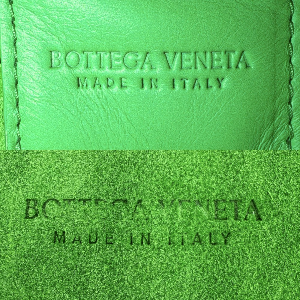 BOTTEGAVENETA ボッテガヴェネタ トートバッグ イントレチャート ハンドバッグ レザー グリーン 緑 シルバー金具 ユニセックス【中古品】