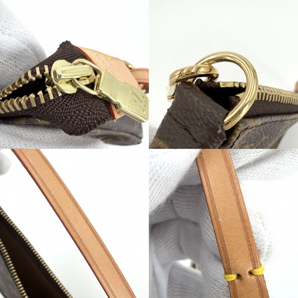 LOUIS VUITTON ルイヴィトン ハンドバッグ ポシェット アクセソワール アクセサリーポーチ M51980 モノグラムキャンバス ブラウン 茶 ゴールド金具 レディース【中古品】