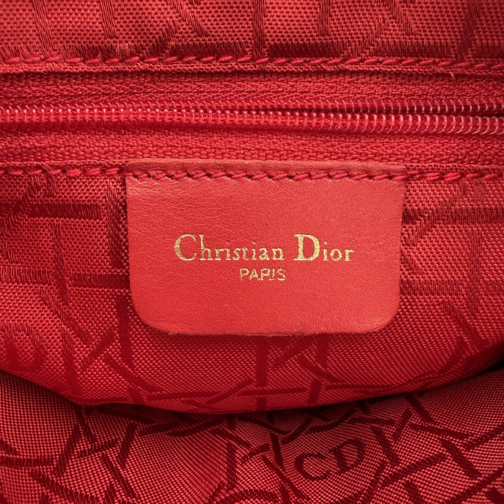 Christian Dior クリスチャンディオール ショルダーバッグ カナージュ ナイロン ダークネイビー ゴールド金具 レディース【中古品】