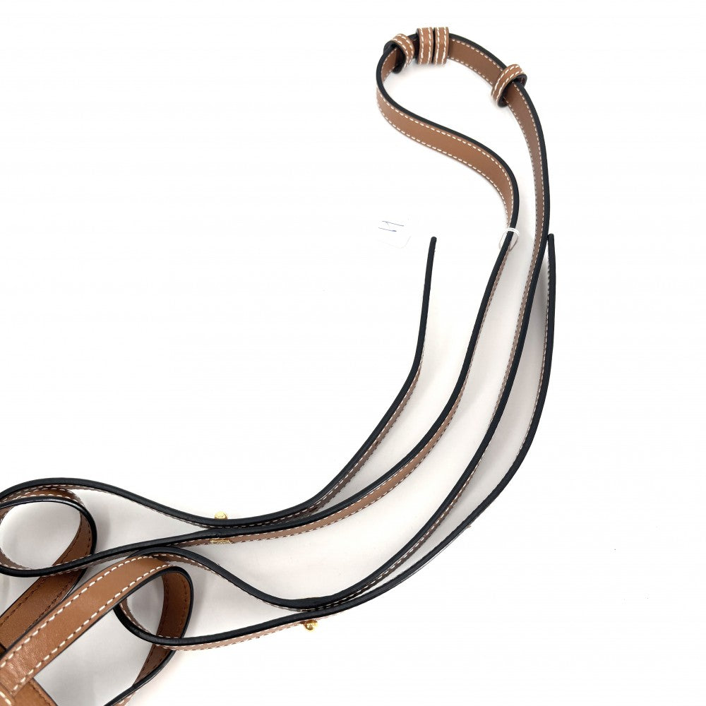 LOEWE ロエベ 2WAY ハンモック ミニ ショルダーバッグ ハンドバッグ カーフ ブラウン 茶 ゴールド金具 レディース【中古品】