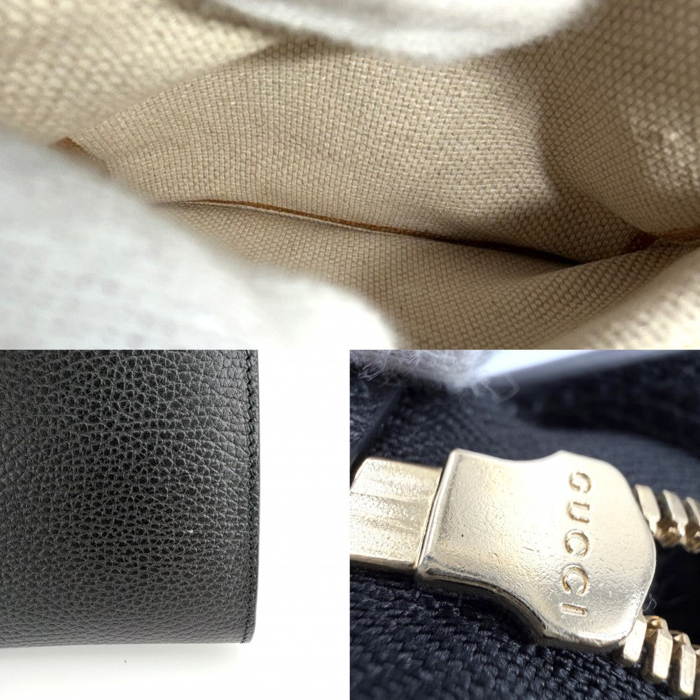GUCCI グッチ 2WAY ハンドバッグ ショルダーバッグ ソーホー インターロッキングG 431571 レザー ブラック 黒 ゴールド金具 レディース【中古品】