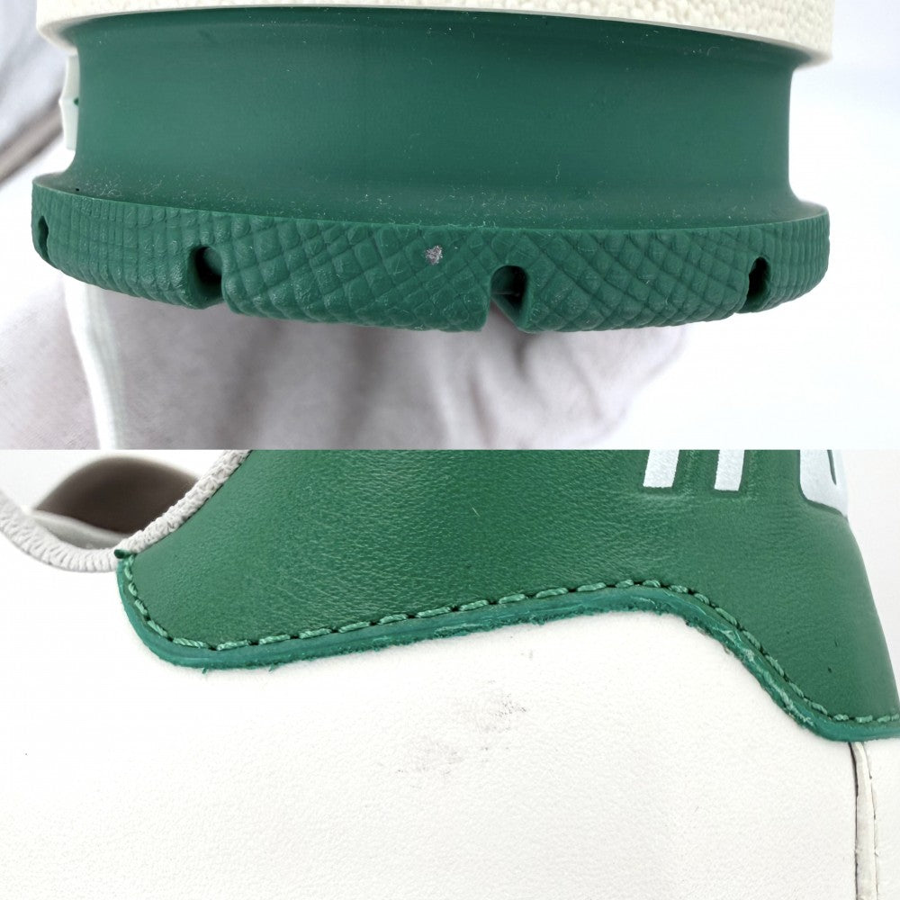 LOUIS VUITTON ルイヴィトン スニーカー LVトレイナーライン ローカット 10サイズ 約28.5cm 靴 ファッションアイテム レザー グリーン 緑 ホワイト 白 メンズ【中古品】