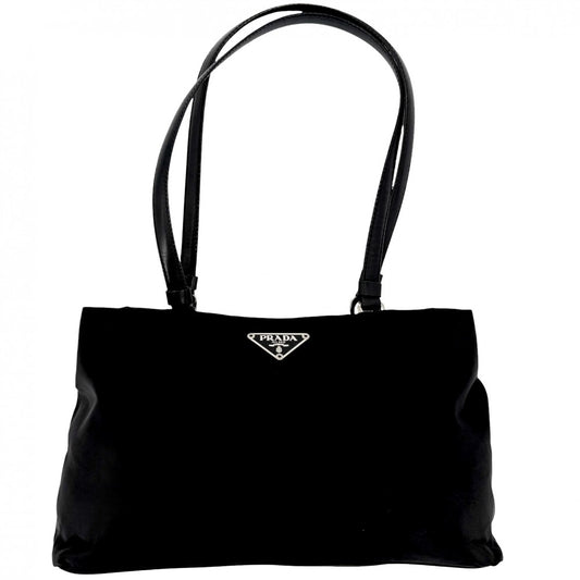 PRADA プラダ ハンドバッグ トライアングルロゴ ミニバッグ B11216 ナイロン ブラック 黒 シルバー金具 レディース【中古品】