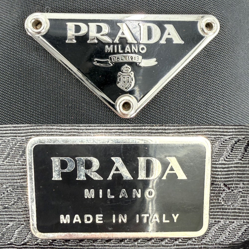 PRADA プラダ ハンドバッグ トライアングルロゴ ミニバッグ B11216 ナイロン ブラック 黒 シルバー金具 レディース【中古品】