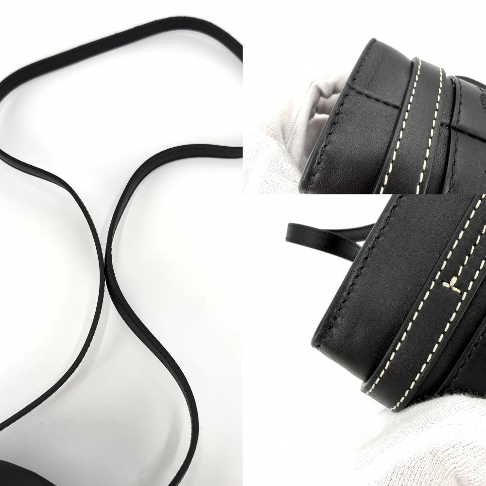 Chloe クロエ 2WAY WOODY　ウッディ ミニ トートバッグ ミニハンドバッグ ショルダーバッグ CHC22AP237 レザー ブラック 黒 レディース【中古品】