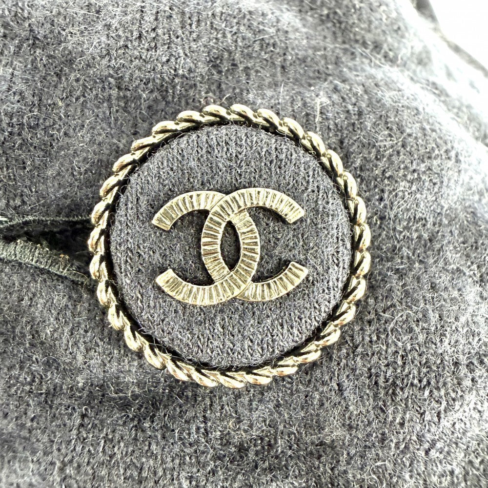 CHANEL シャネル ワンピース ココボタン ニットワンピース 長袖 ポケット アパレル 服 36 ネイビー 紺 秋 冬 カシミヤ ナイロン スパンデックス レディース【中古品】