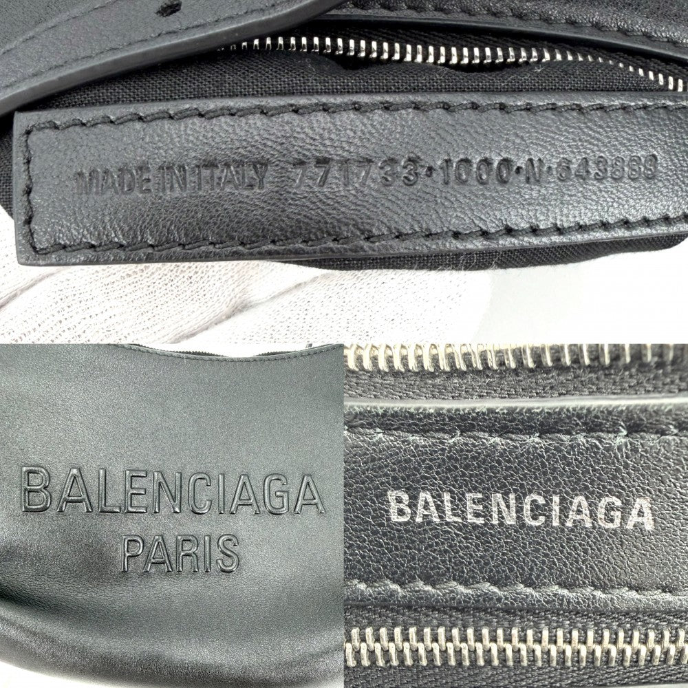 BALENCIAGA バレンシアガ ショルダーバッグ メアリー ケイト MARY KATE 771733 レザー ブラック 黒 シルバー金具 メンズ【中古品】