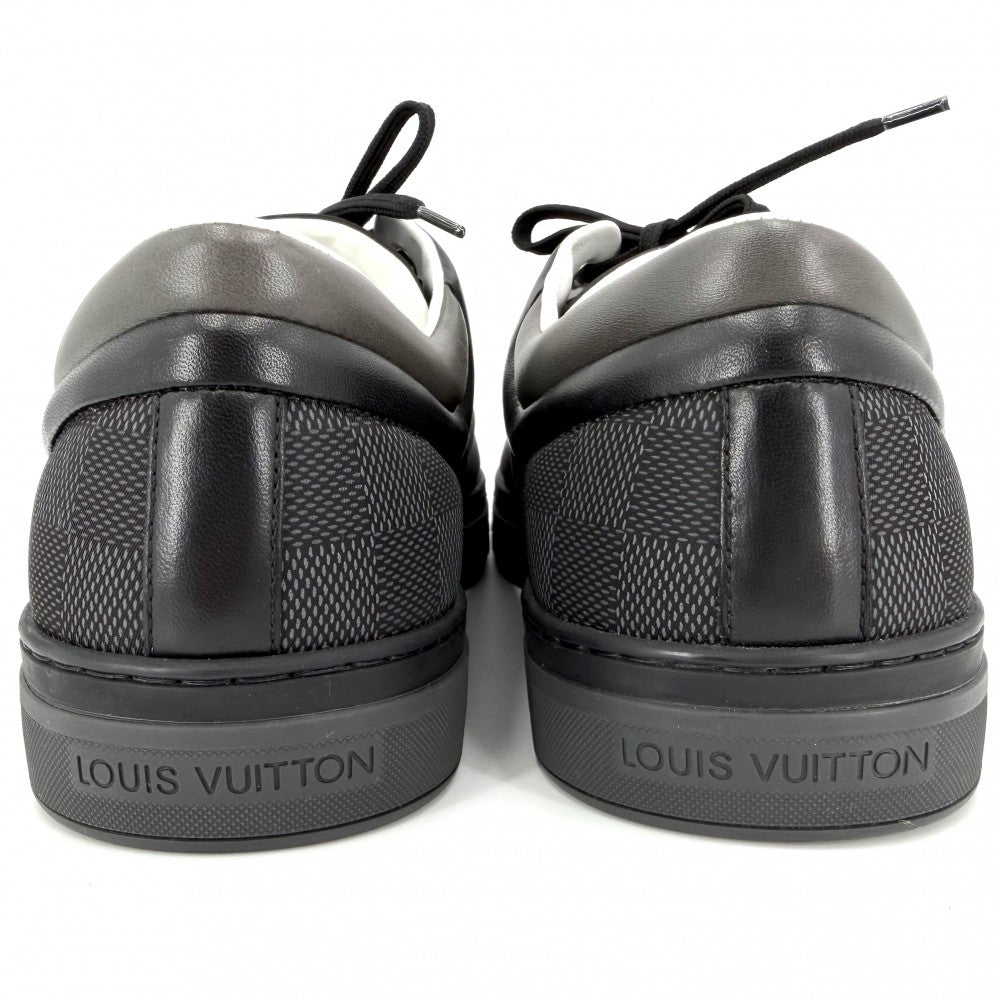 LOUIS VUITTON ルイヴィトン スニーカー スプリンター ローカット ダミエグラフィット ファッションアイテム 10サイズ 靴 約28.5cm レザー ナイロン ブラック 黒 メンズ【中古品】
