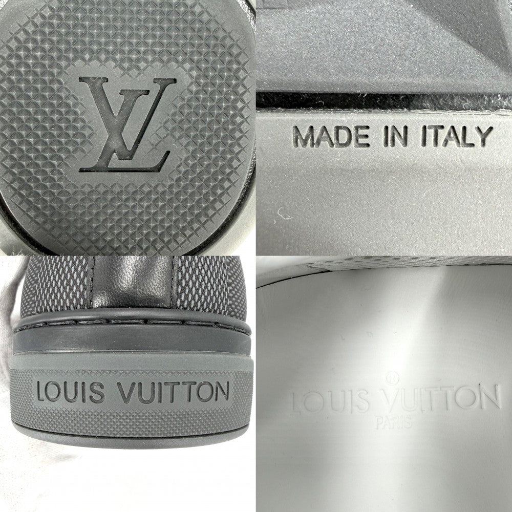LOUIS VUITTON ルイヴィトン スニーカー スプリンター ローカット ダミエグラフィット ファッションアイテム 10サイズ 靴 約28.5cm レザー ナイロン ブラック 黒 メンズ【中古品】