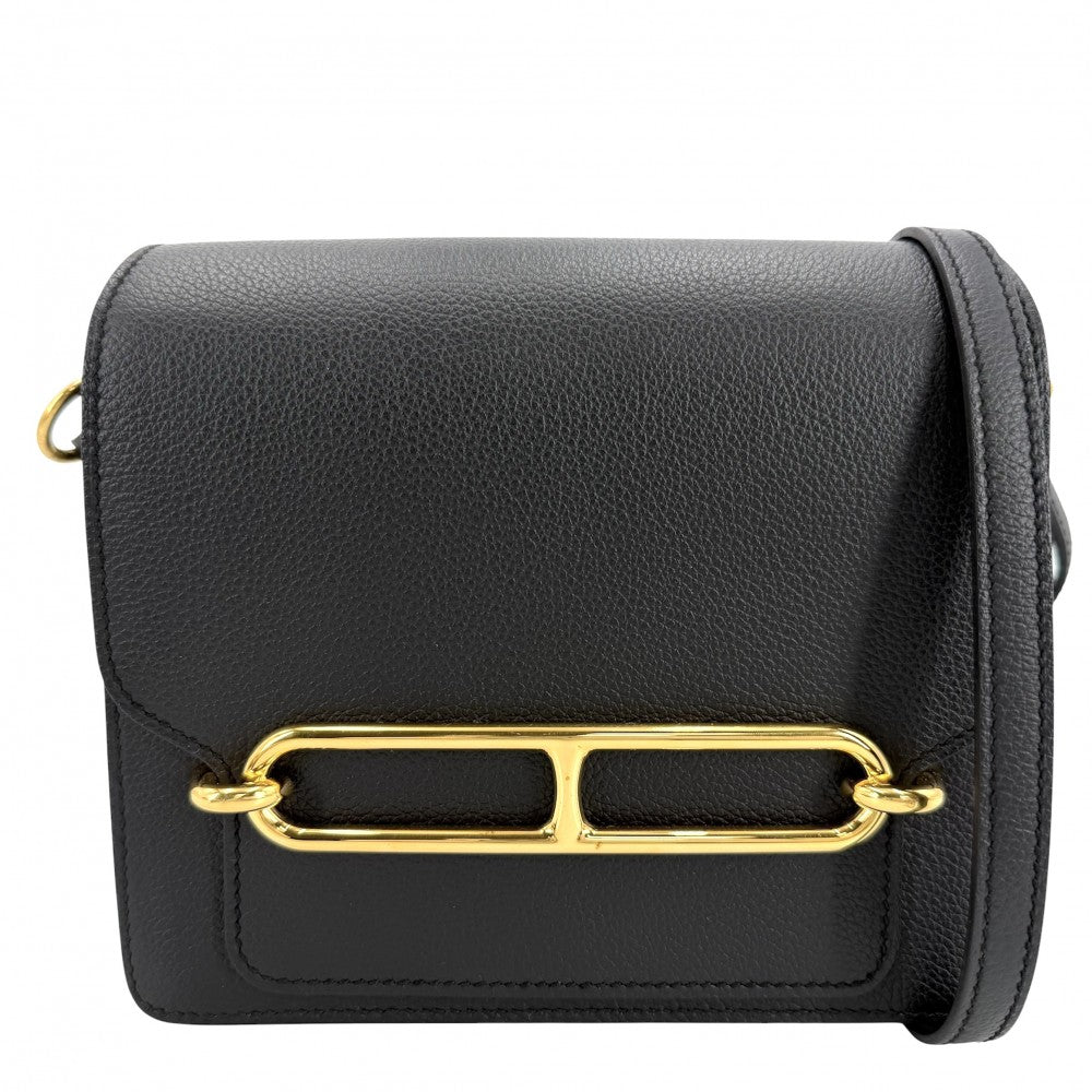 HERMES エルメス ショルダーバッグ サックロウリス　ミニ B刻印 レザー ブラック 黒 ゴールド金具 レディース 2023年【中古品】